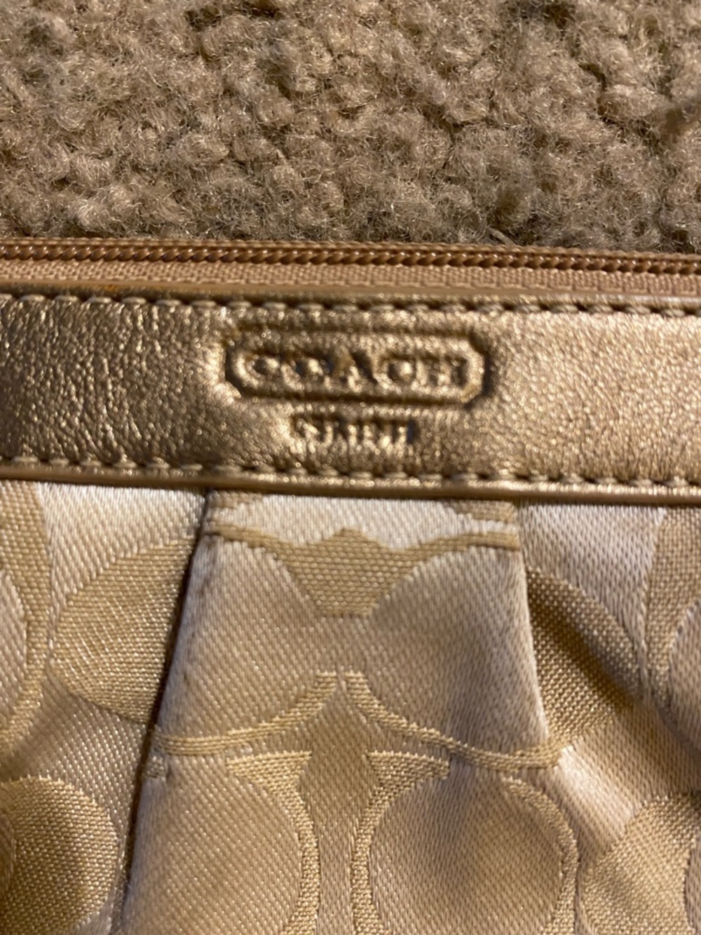 Coach Gold Signature Wristlet Clutch - Picture 2 of 5